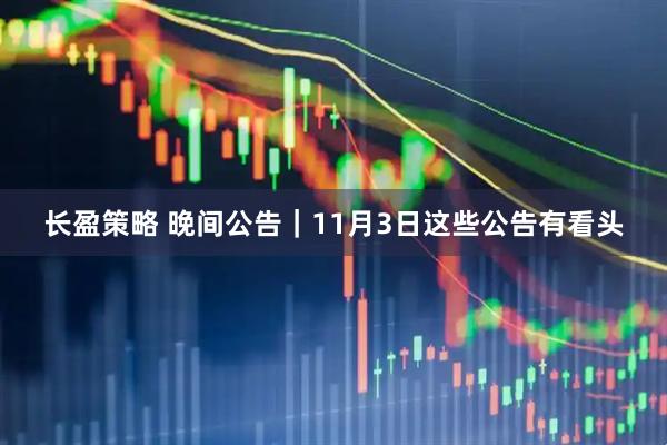 长盈策略 晚间公告｜11月3日这些公告有看头